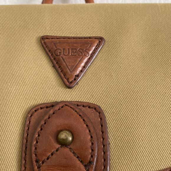 VINTAGE GUESS Canvas with Leather Trim Backpack - Picture 5 of 16